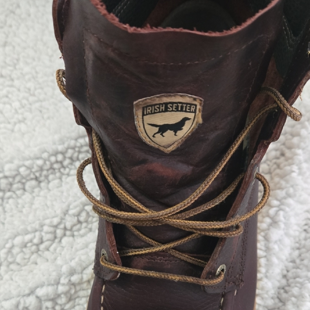 Irish Setter Men's Dark Brown Leather Ashby Soft Toe Boots. Size 9.5 W - Picture 7 of 10